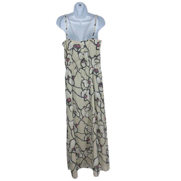 Ann Taylor Loft Womens Floral Print Sleeveless Maxi Dress Beige & Gray Size S - Picture 4 of 9
